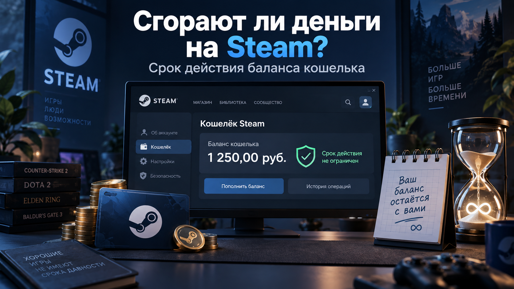 Сгорают ли деньги на Steam