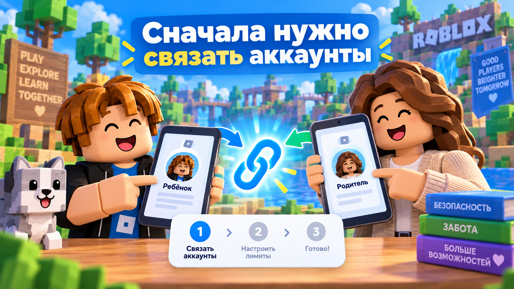 Сначала нужно связать аккаунты