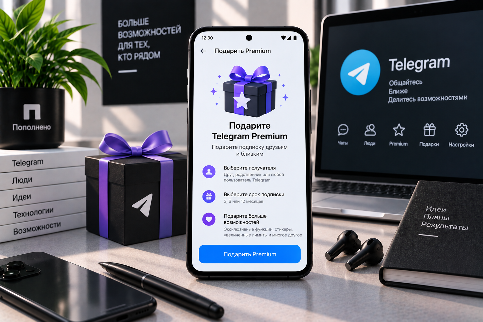 Как подарить Telegram Premium