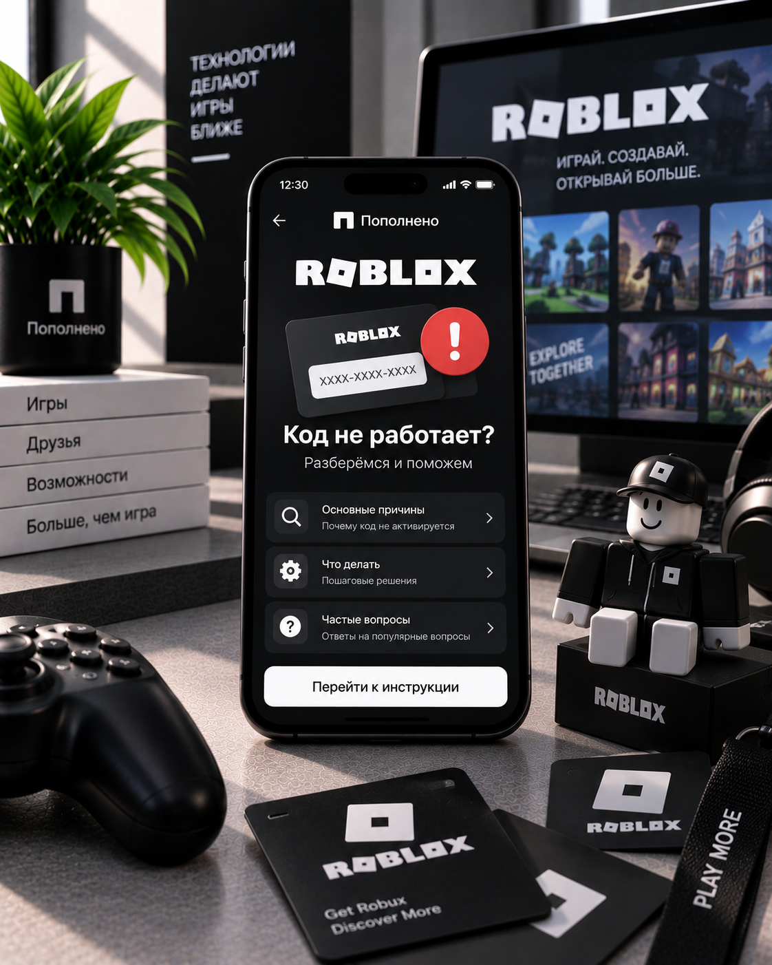 Код Roblox не работает