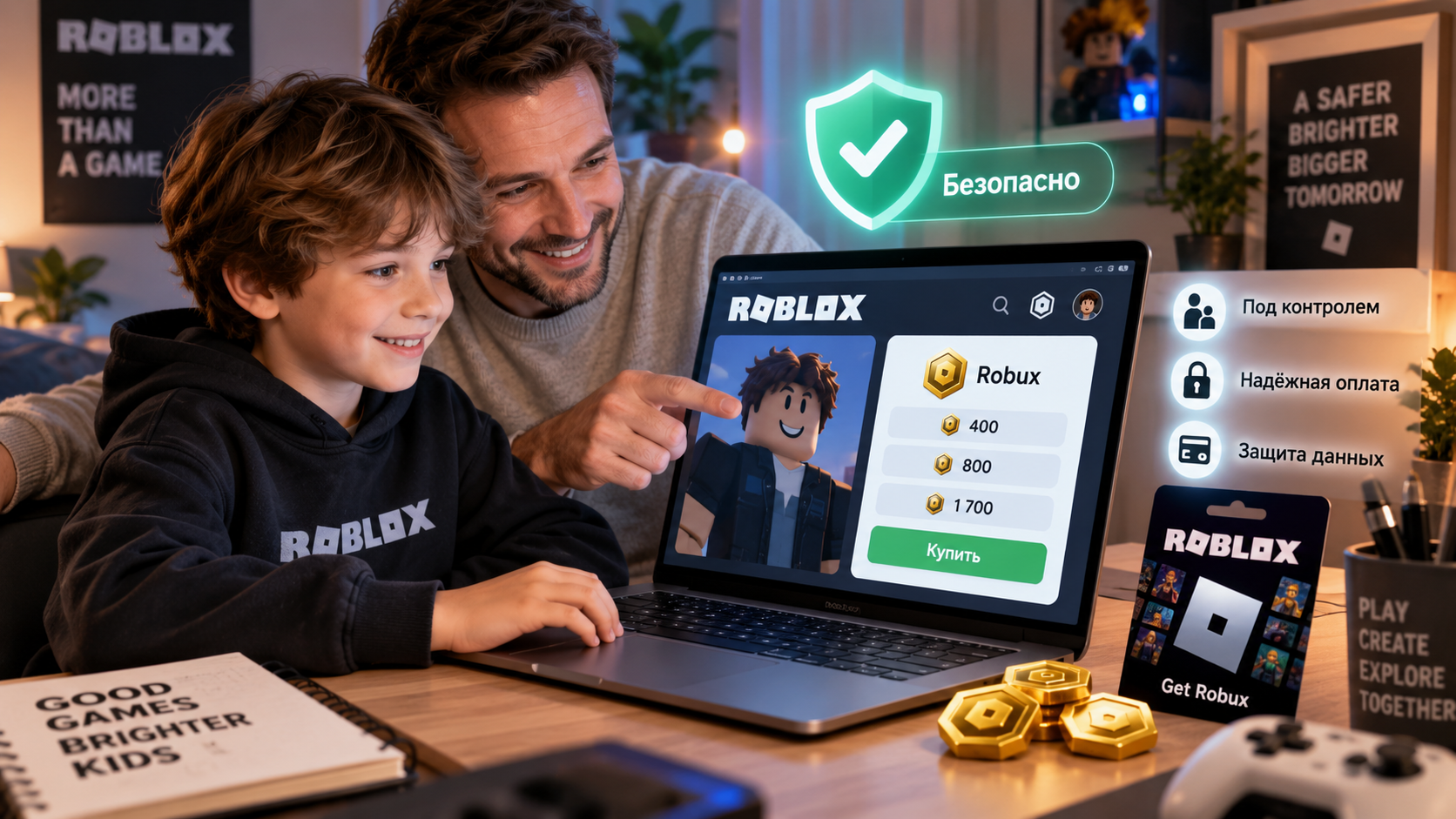 Как купить Robux ребёнку безопасно
