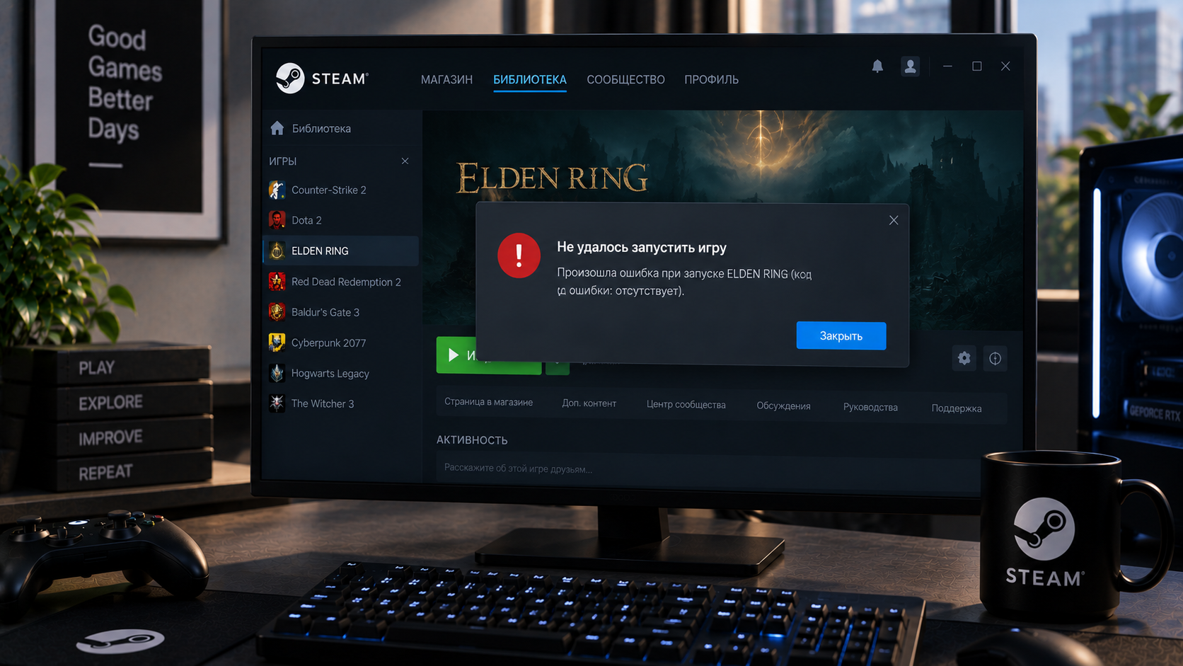 Steam не запускает игру
