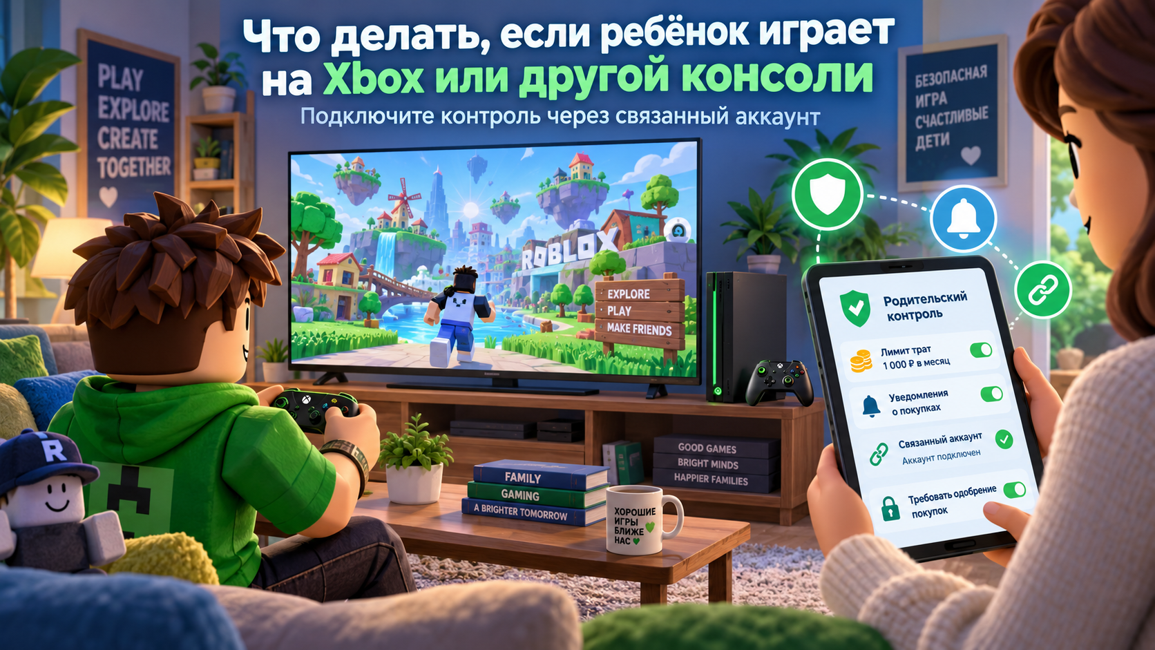 Что делать, если ребёнок играет на Xbox или другой консоли