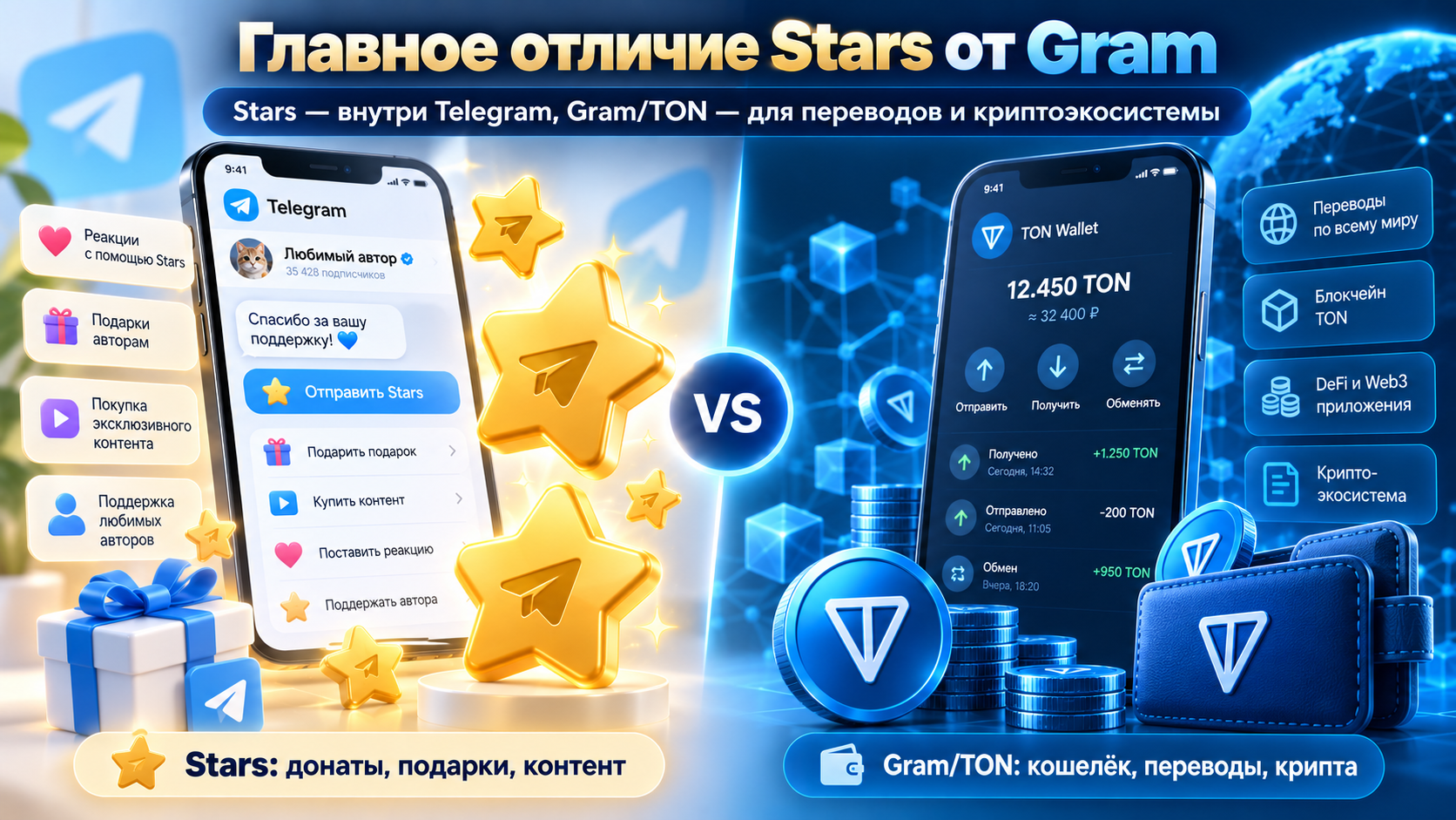 Главное отличие Stars от Gram