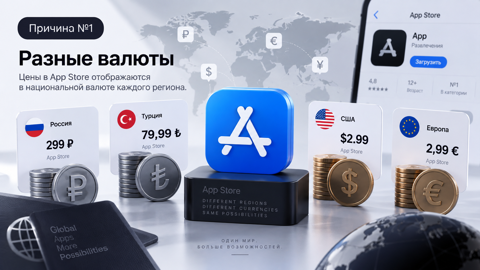 разные валюты