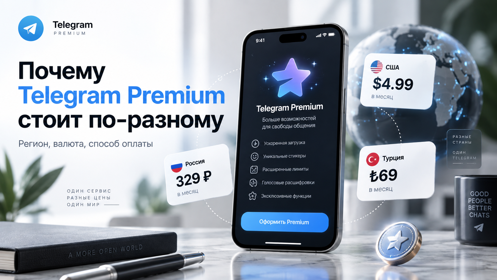 Почему Telegram Premium стоит по-разному