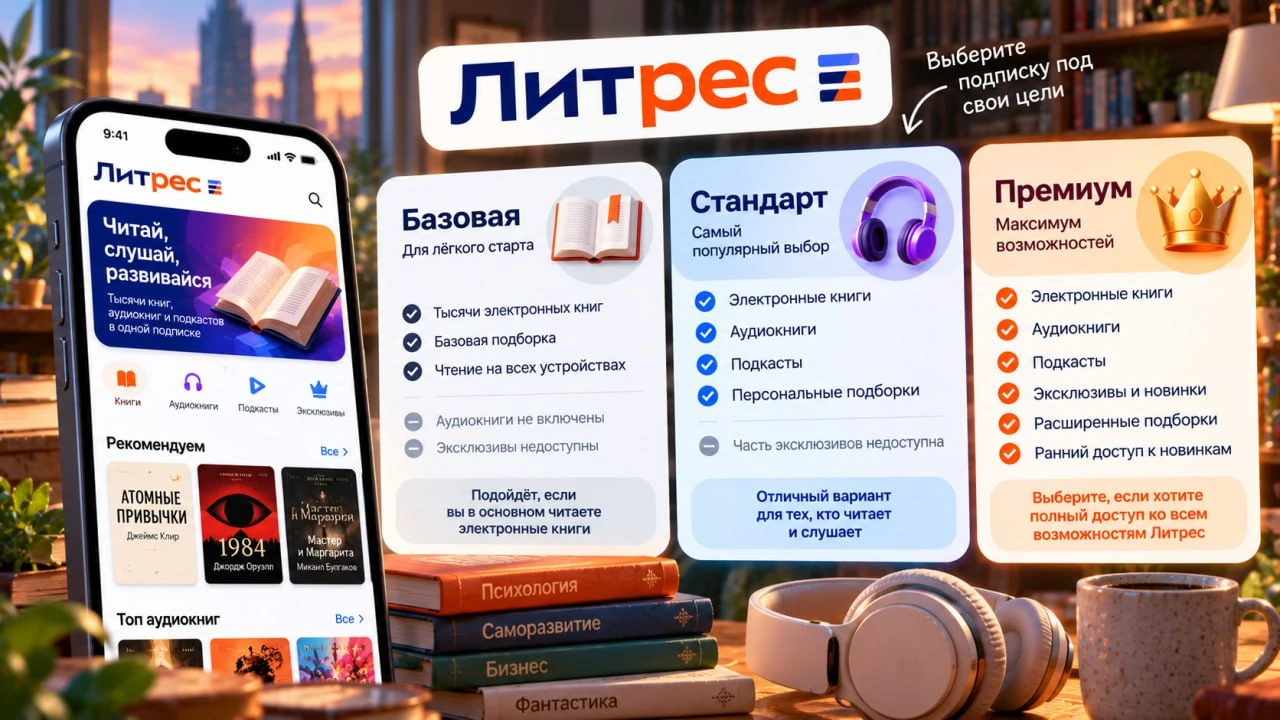 Какую подписку Литрес выбрать