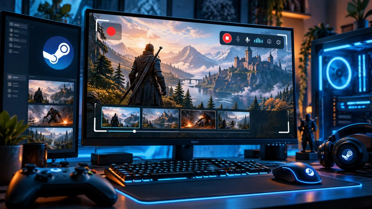 Как записать видео игры через Steam в 2026 году