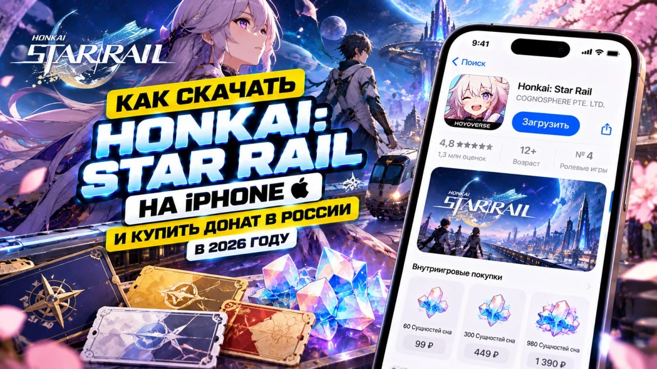 Как скачать Honkai: Star Rail и купить донат на iPhone в России в 2026 году