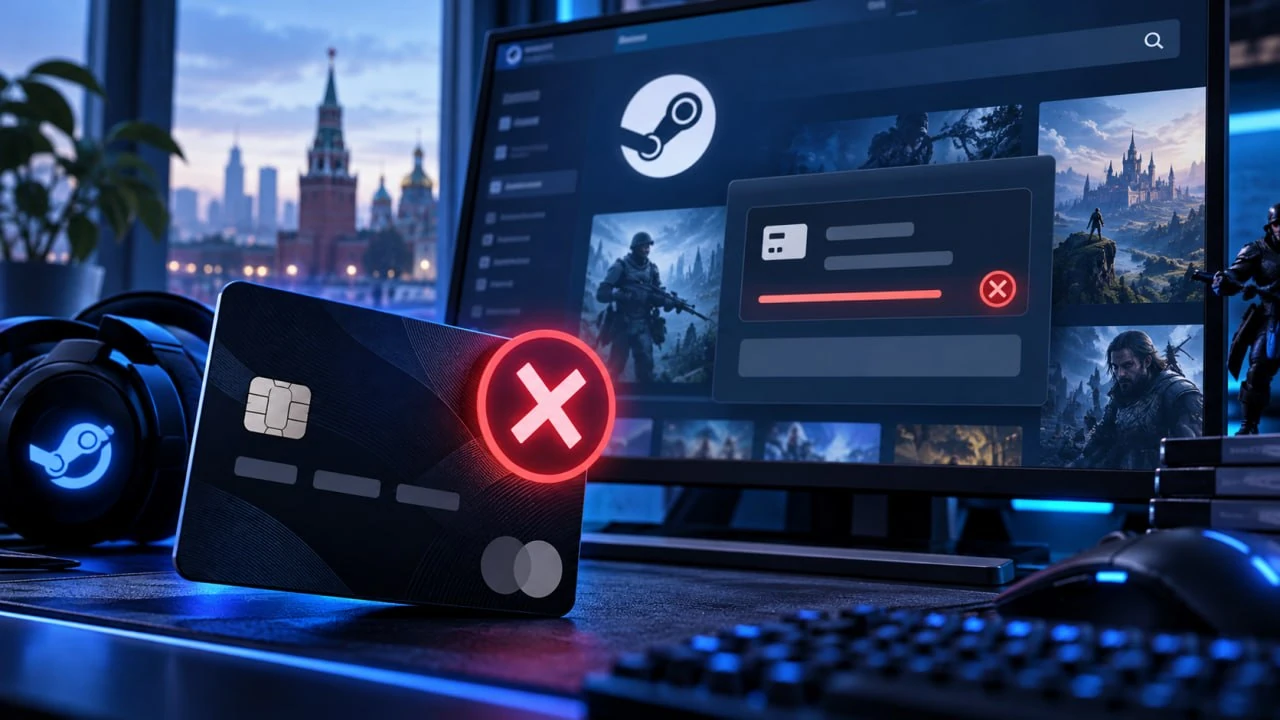 Почему Steam не принимает банковскую карту в России в 2026 году
