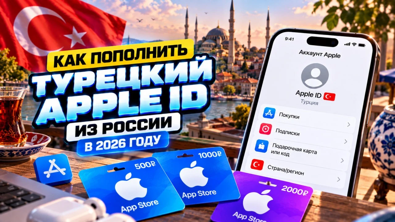 Как пополнить турецкий Apple ID из России в 2026 году