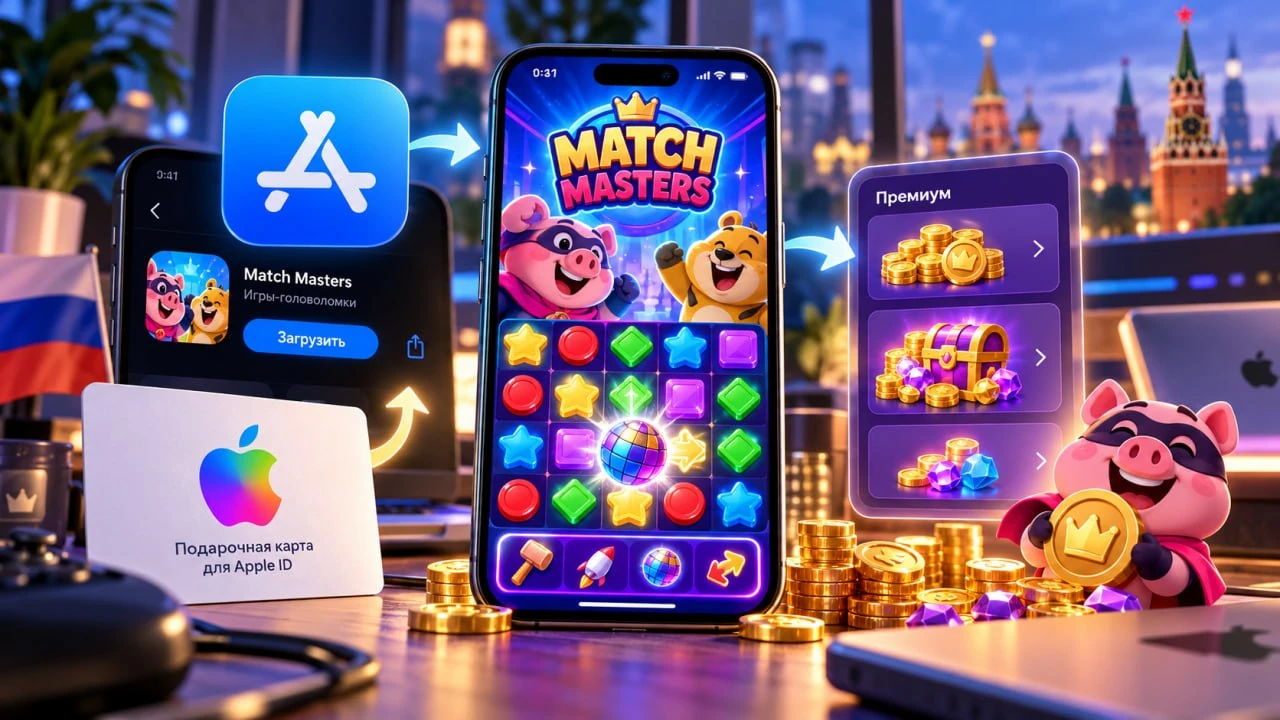 Как оплатить Match Masters из России
