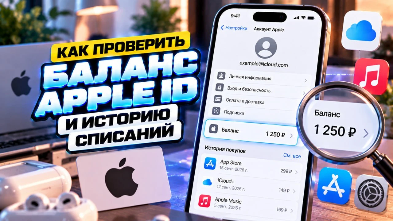Как проверить баланс Apple ID и историю списаний