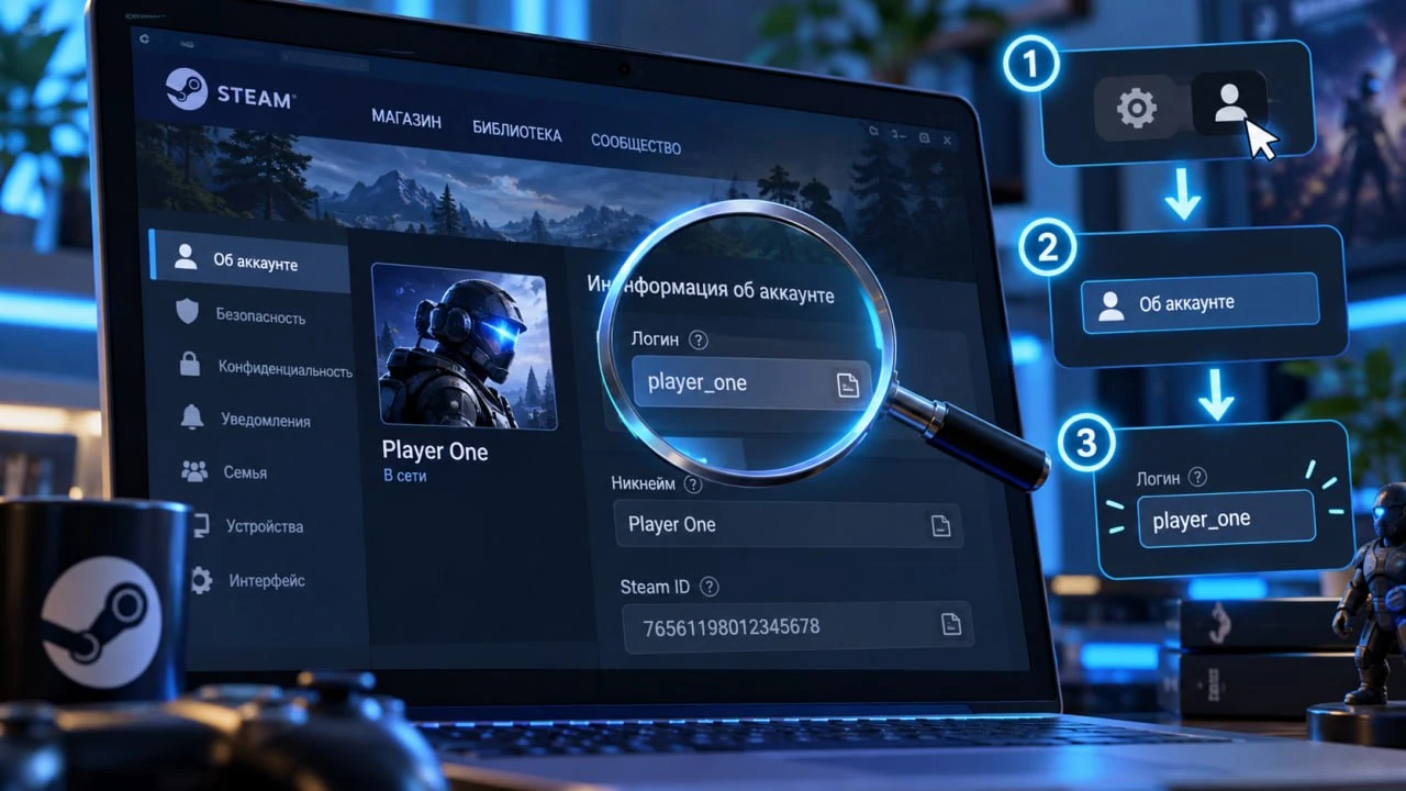 Как узнать логин Steam в 2026 году — пошаговая инструкция