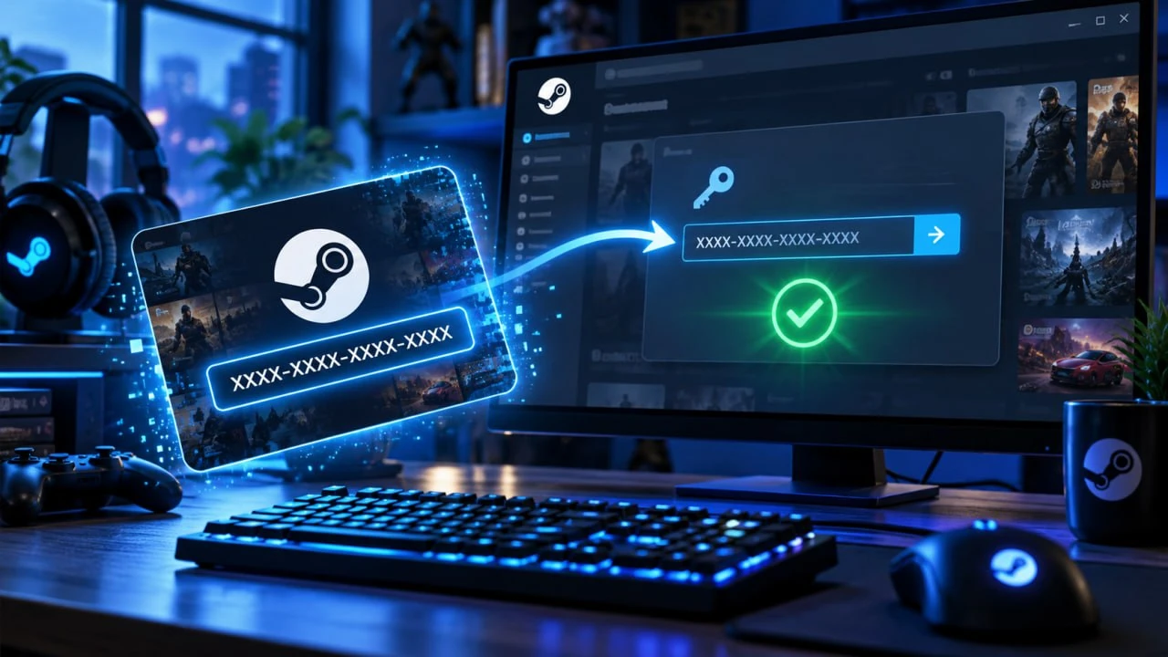 Как активировать ключ игры в Steam в 2026 году