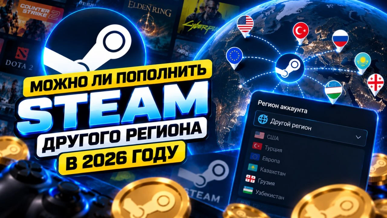 Можно ли пополнить Steam другого региона в 2026 году