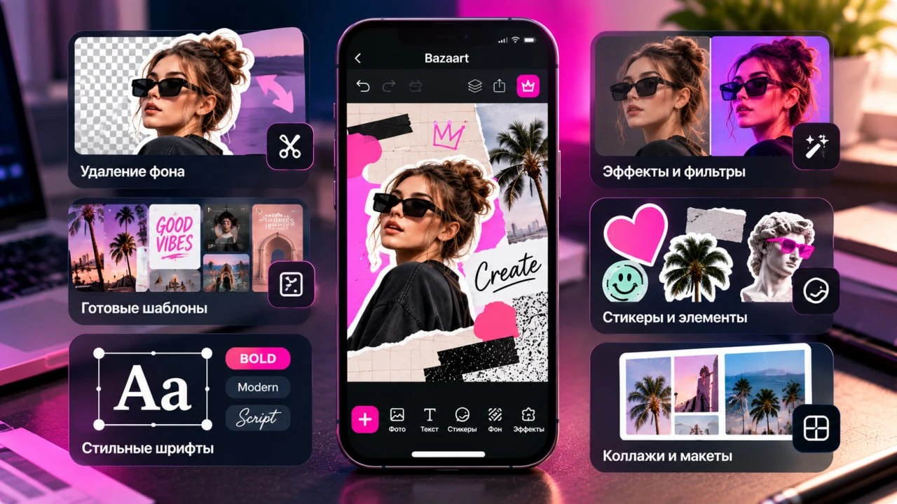 Что открывает Bazaart Premium