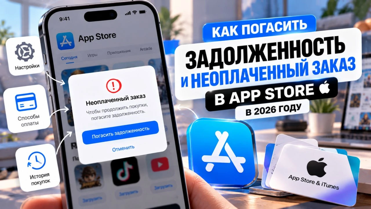 Как погасить задолженность и неоплаченный заказ в App Store в 2026 году