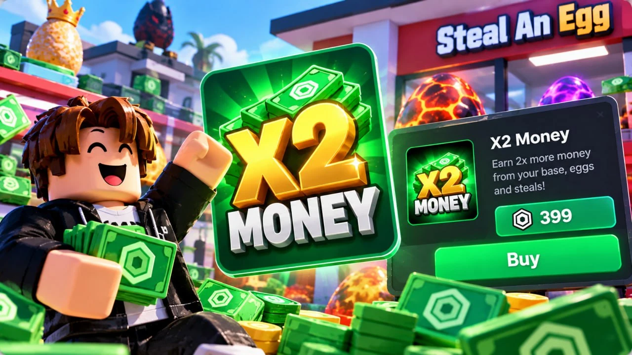 Купить X2 Money в Steal An Egg — цена в Robux в 2026 году