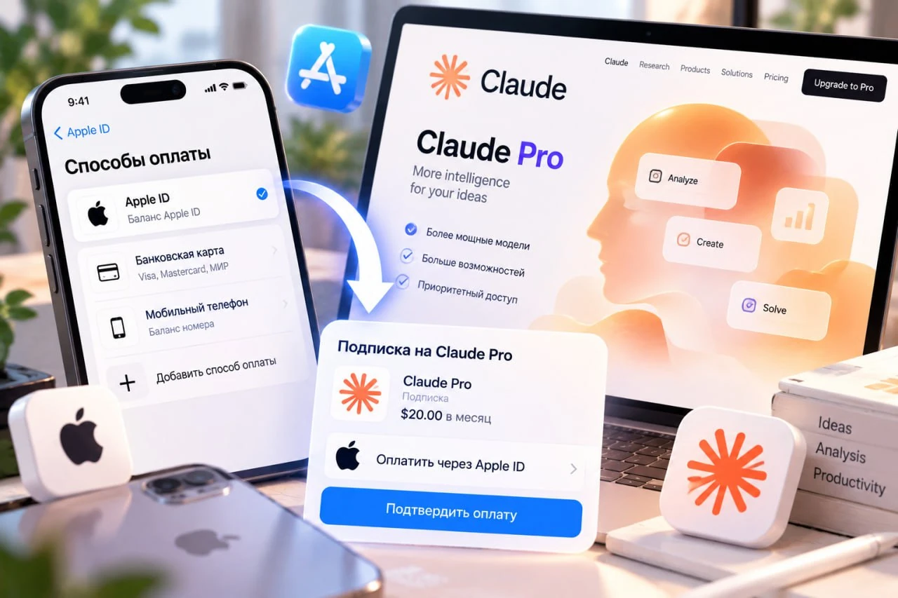 Claude Pro через Apple ID