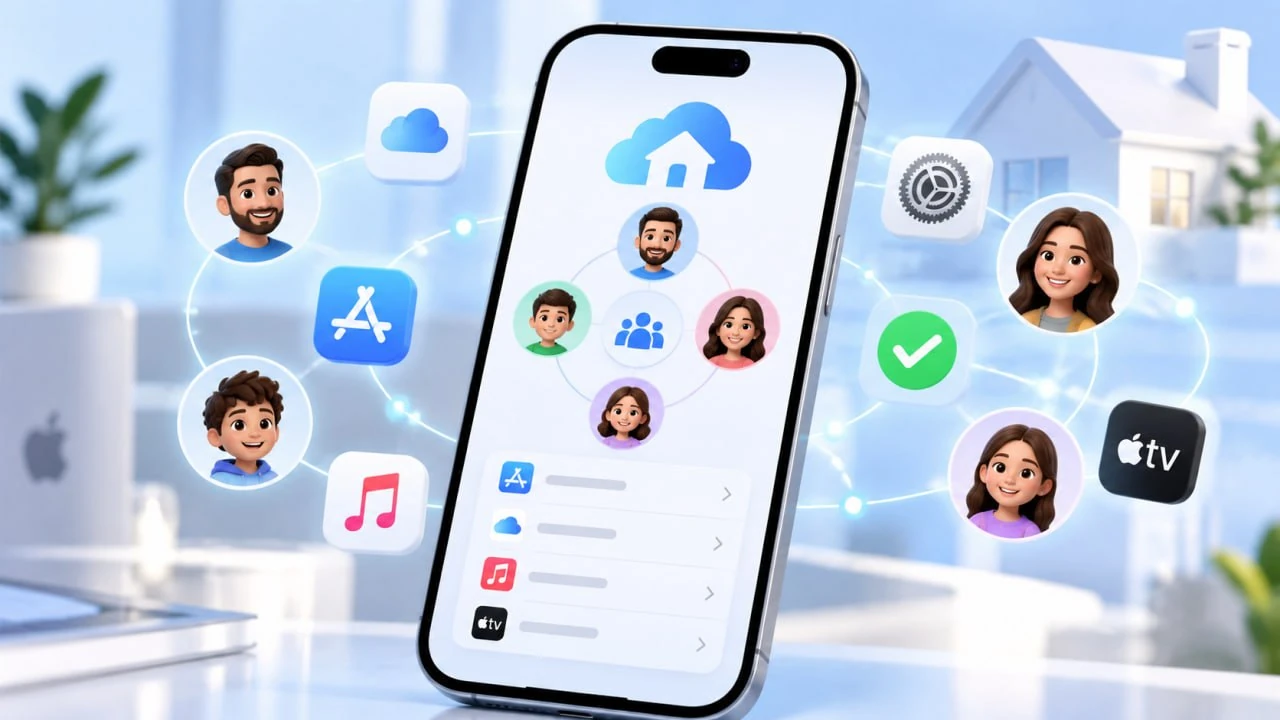 Как настроить семейный доступ Apple на iPhone в 2026 году