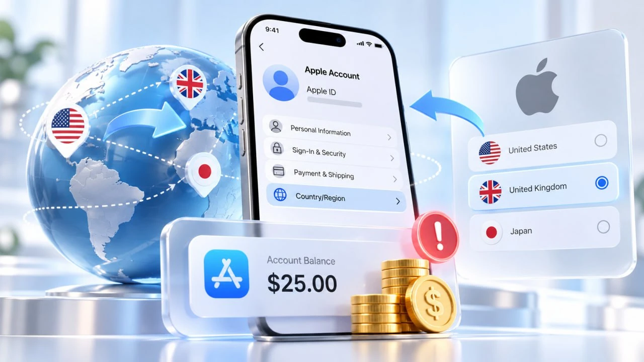 Можно ли сменить регион Apple ID с деньгами на балансе