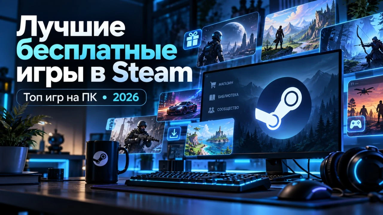 Лучшие бесплатные игры в Steam в 2026 году: топ игр на ПК
