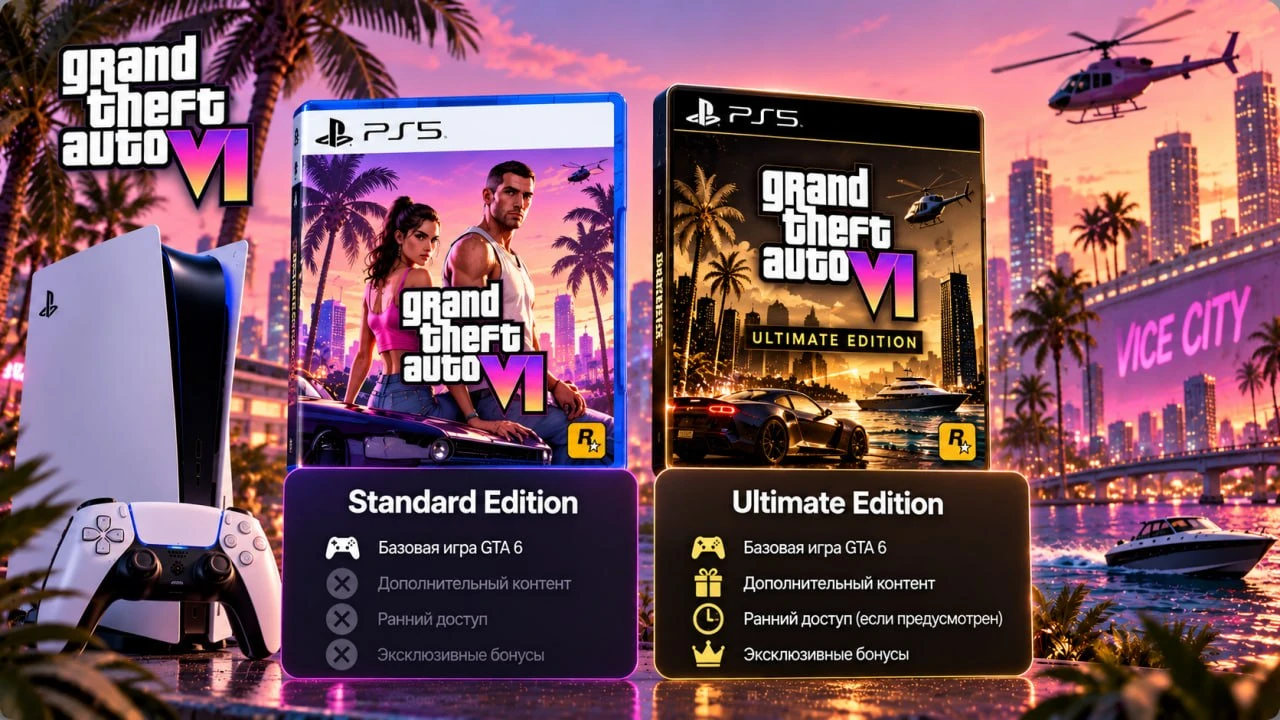 Сколько стоит GTA 6 на PS5 в 2026 году: Standard и Ultimate