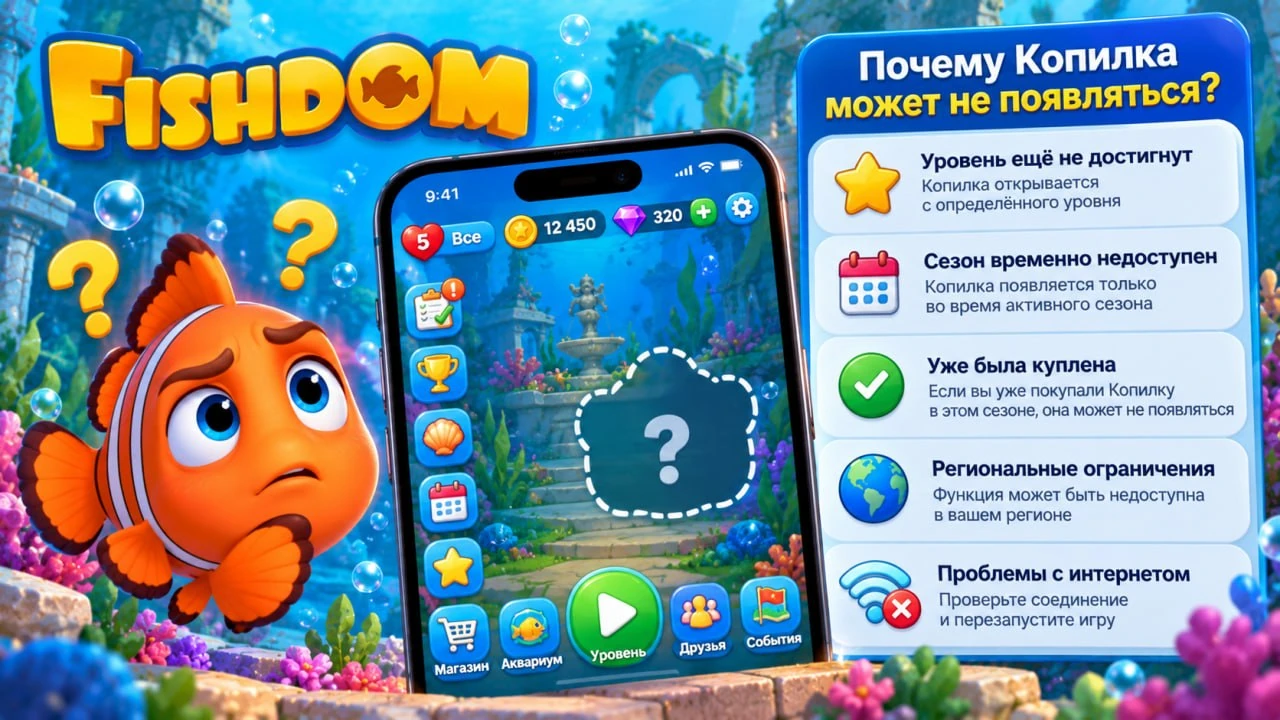 Почему копилка может не появляться