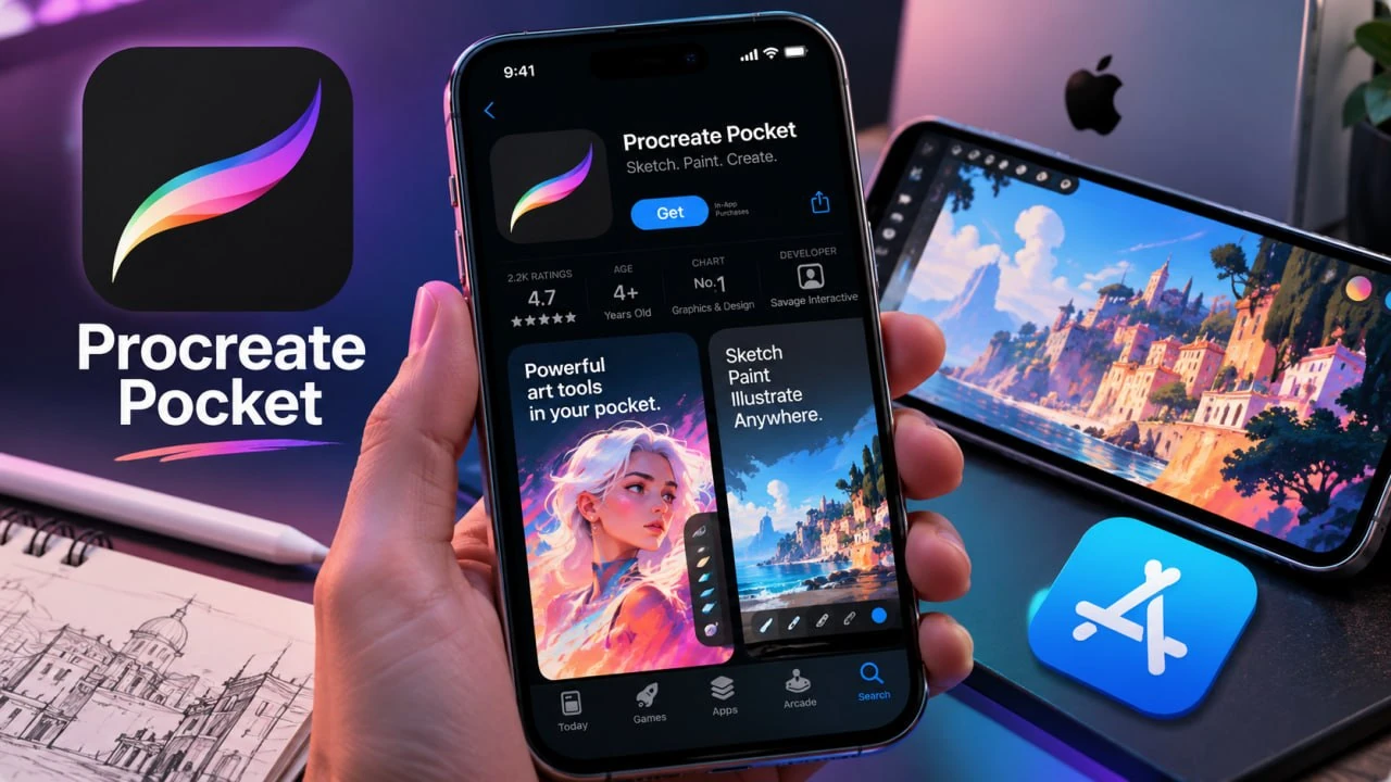 Купить Procreate Pocket на iPhone из России в 2026 году