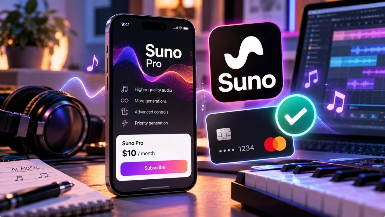 Как оплатить Suno Pro в России в 2026 году на iPhone