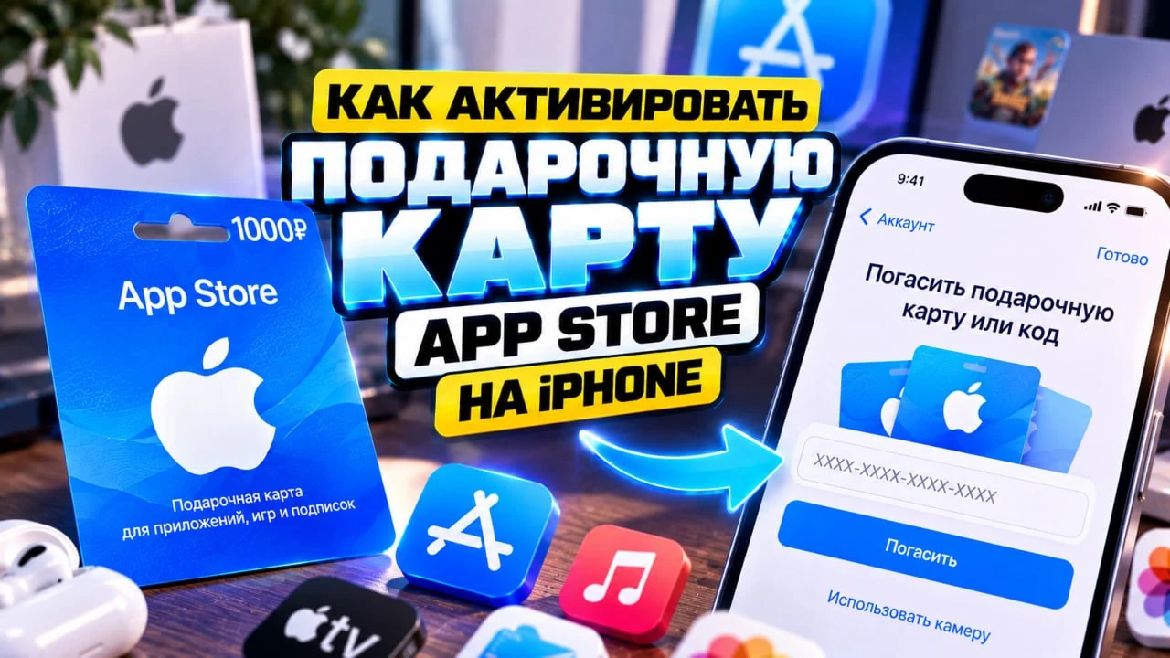 Как активировать подарочную карту App Store на iPhone