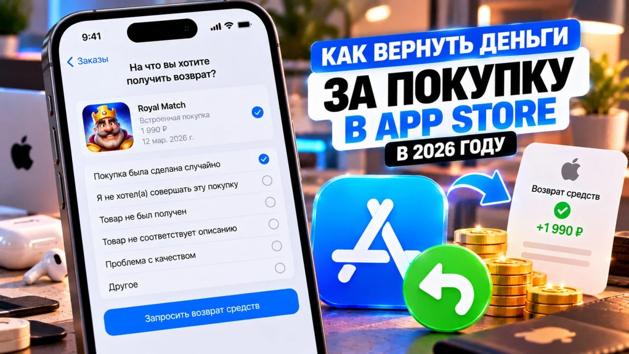 Как вернуть деньги за покупку в App Store в 2026 году