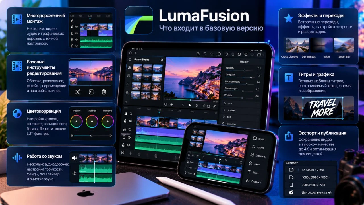 Что входит в базовую версию LumaFusion