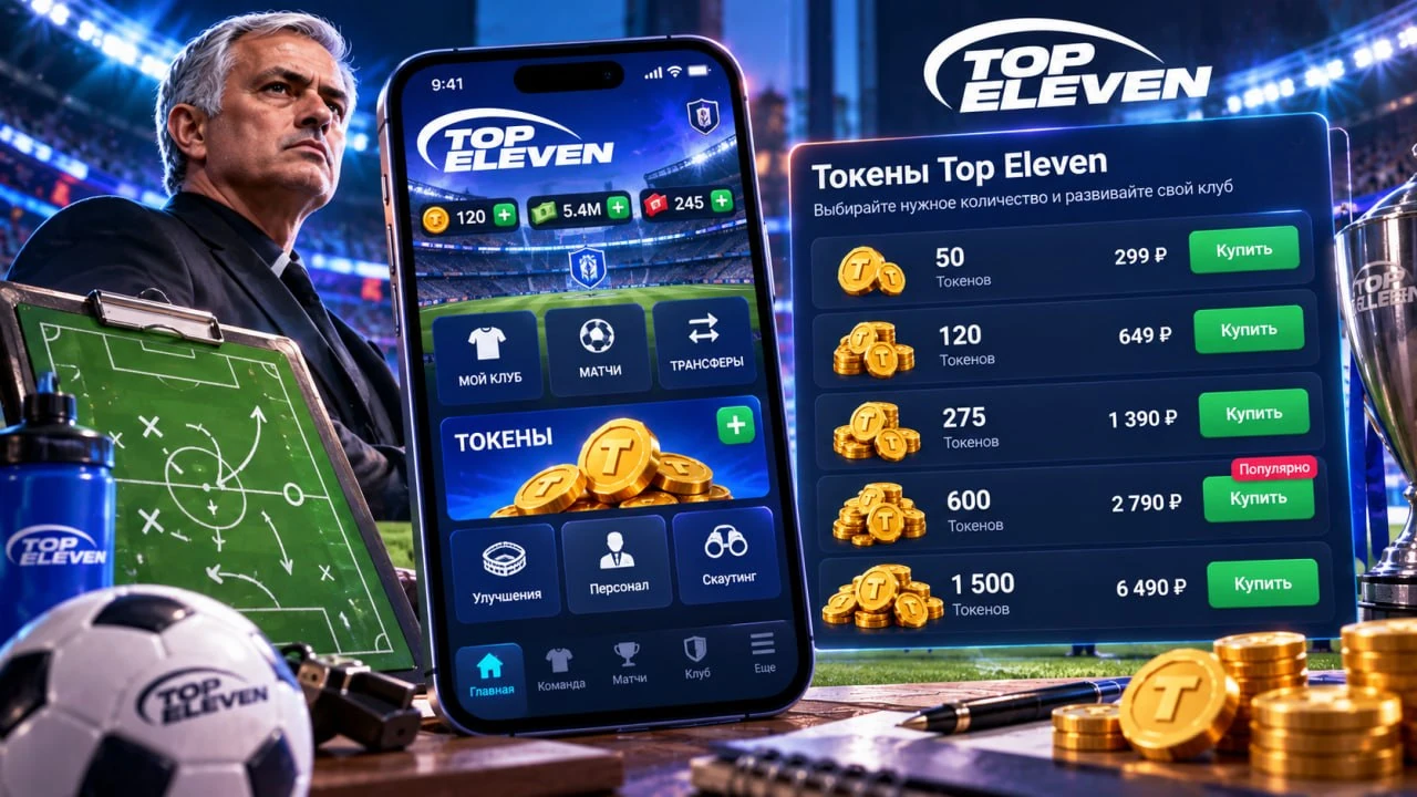 Купить токены Top Eleven на iPhone из России в 2026 году - цены