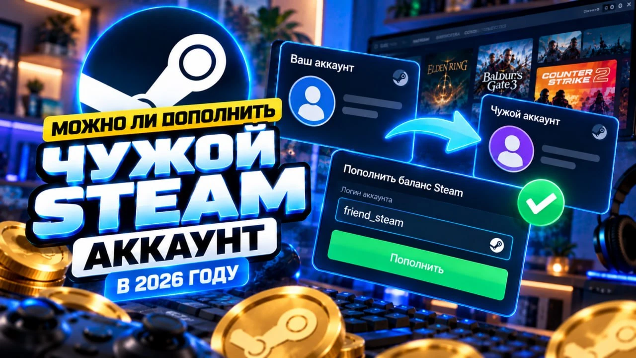 Можно ли пополнить чужой аккаунт Steam в 2026 году
