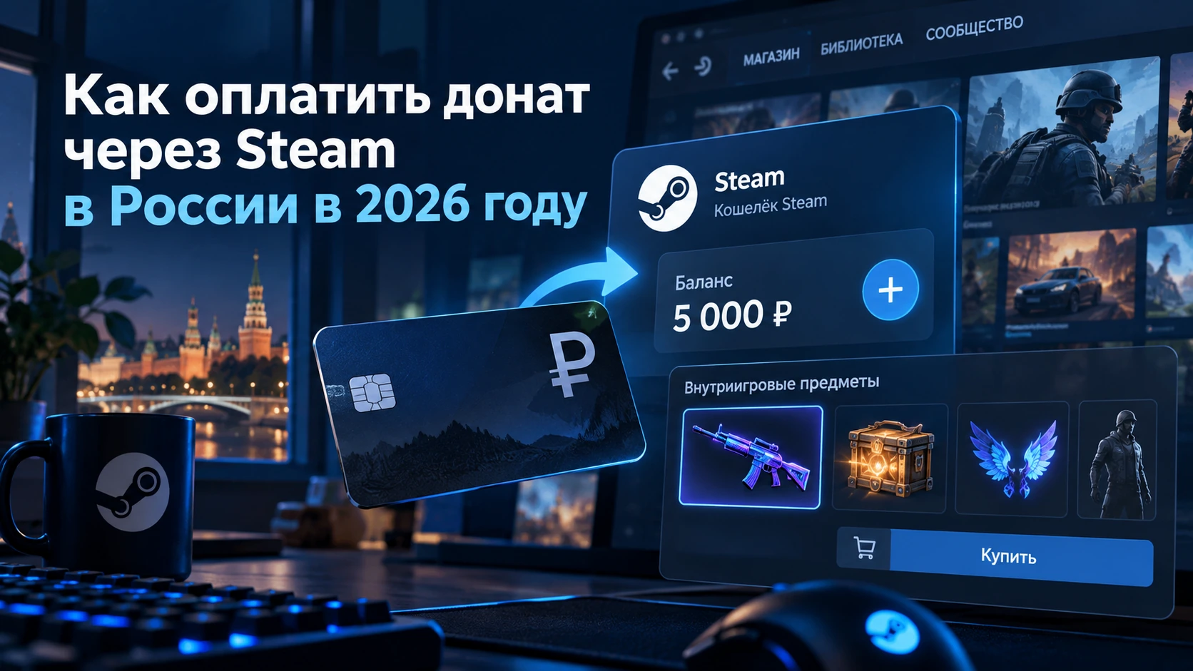 Как оплатить донат через Steam в России в 2026 году