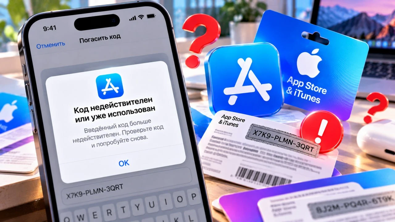 Код App Store недействителен или уже использован: что делать