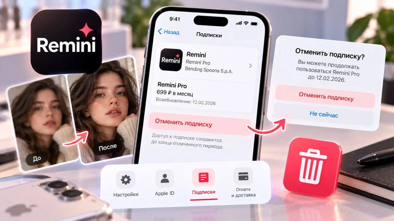 Как отменить Remini Pro