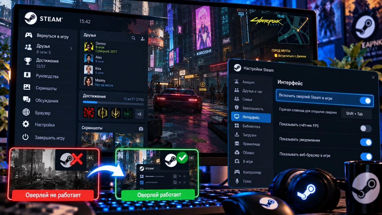 Не работает оверлей Steam: как включить и исправить