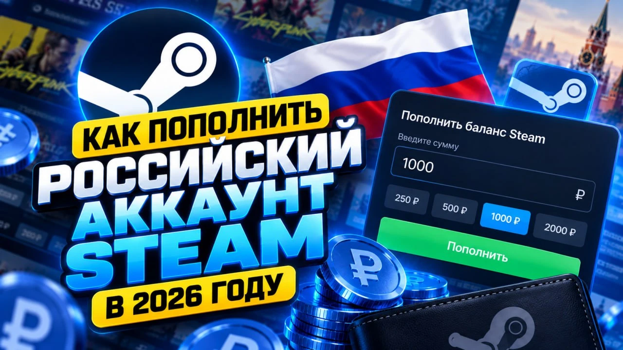 Как пополнить российский аккаунт Steam в 2026 году