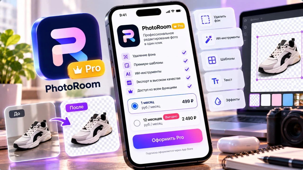 Как оформить PhotoRoom Pro