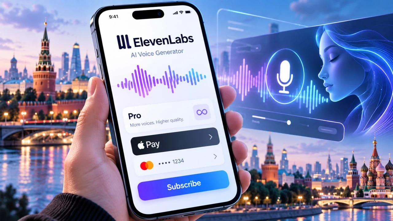 Как оплатить ElevenLabs на iPhone из России в 2026 году