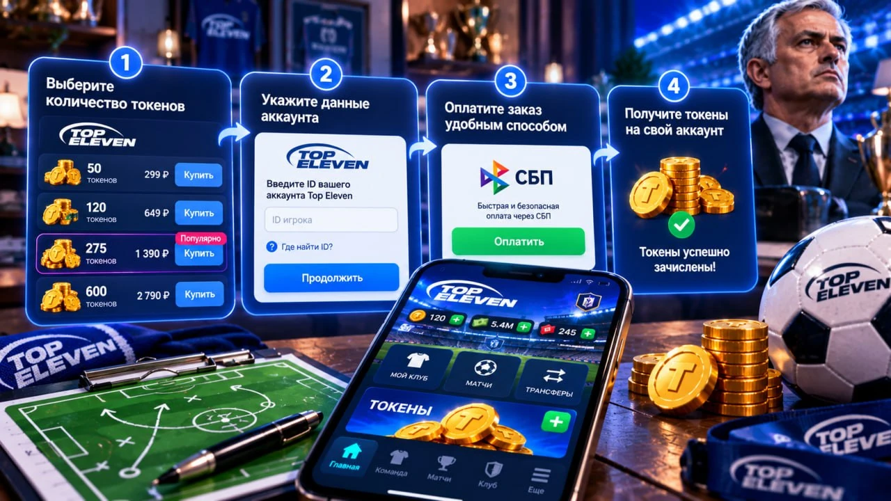 Как оплатить токены Top Eleven из России