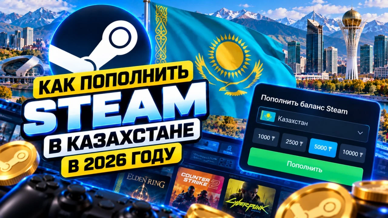 Как пополнить Steam в Казахстане в 2026 году