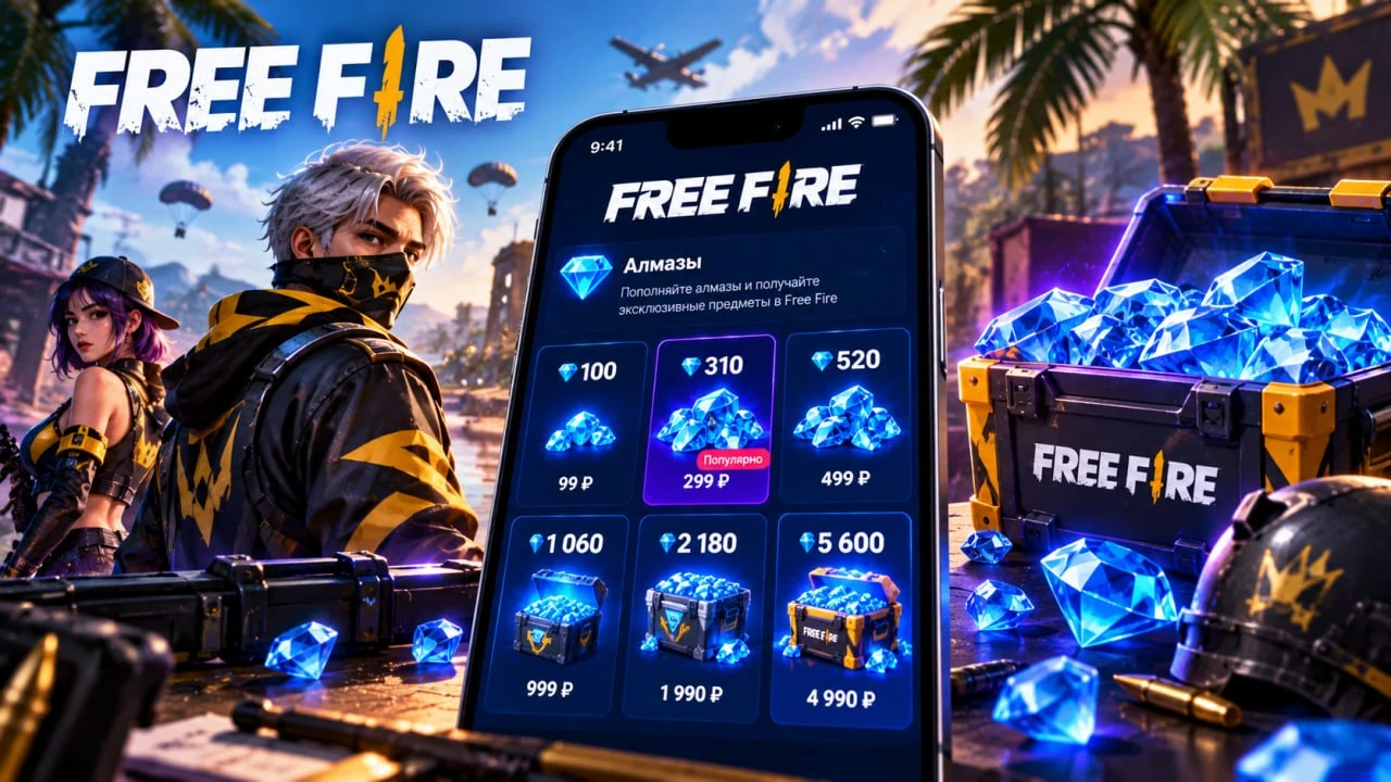 Купить алмазы Free Fire на iPhone из России в 2026 году - цены