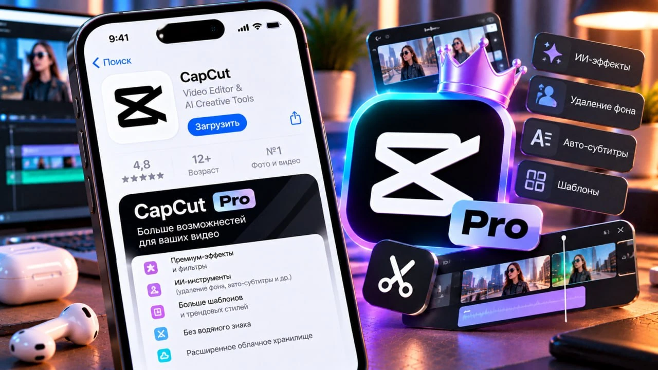 Как оплатить CapCut Pro на iPhone в России в 2026 году