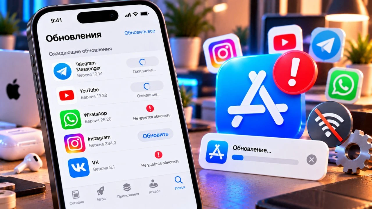 Не обновляются приложения на iPhone: что делать в 2026 году