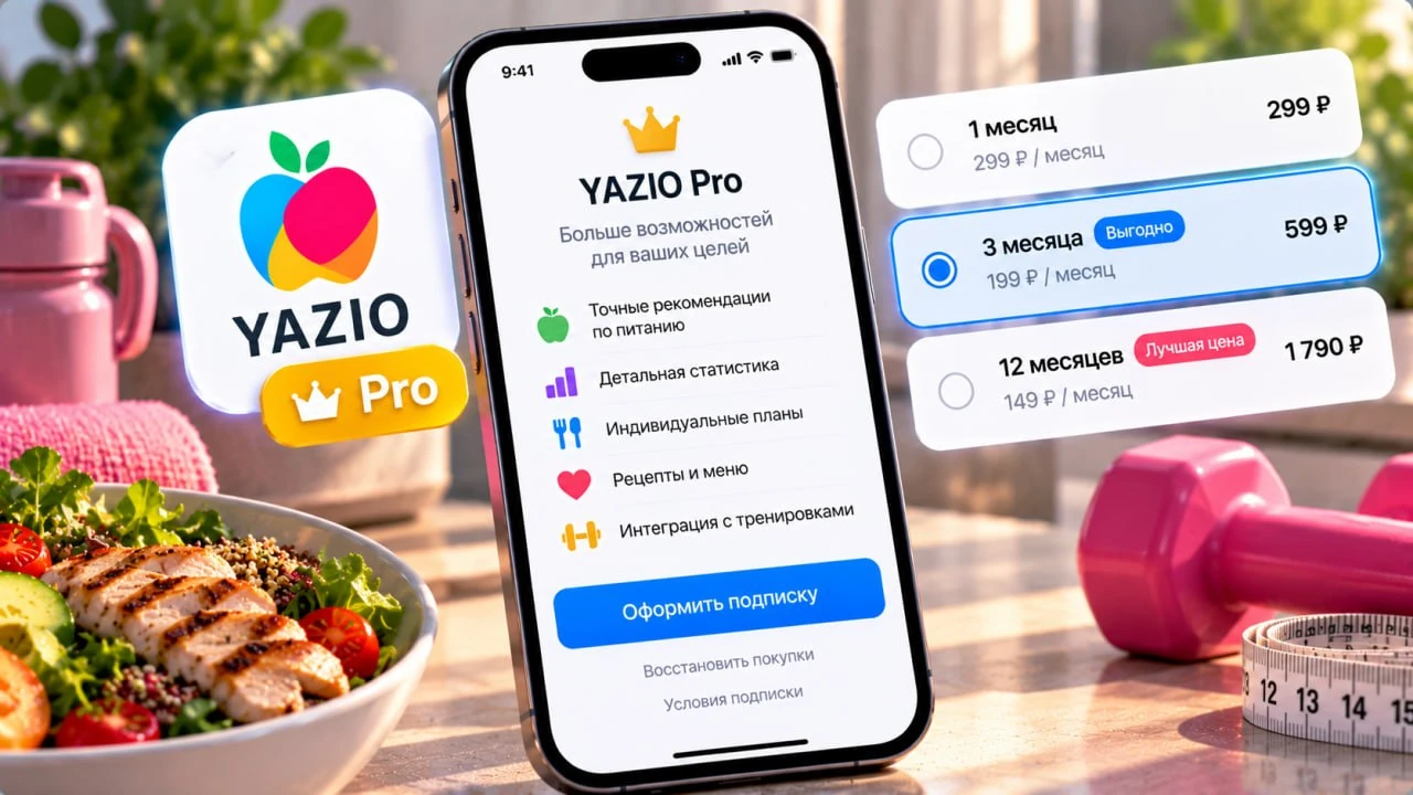 Сколько стоит YAZIO Pro