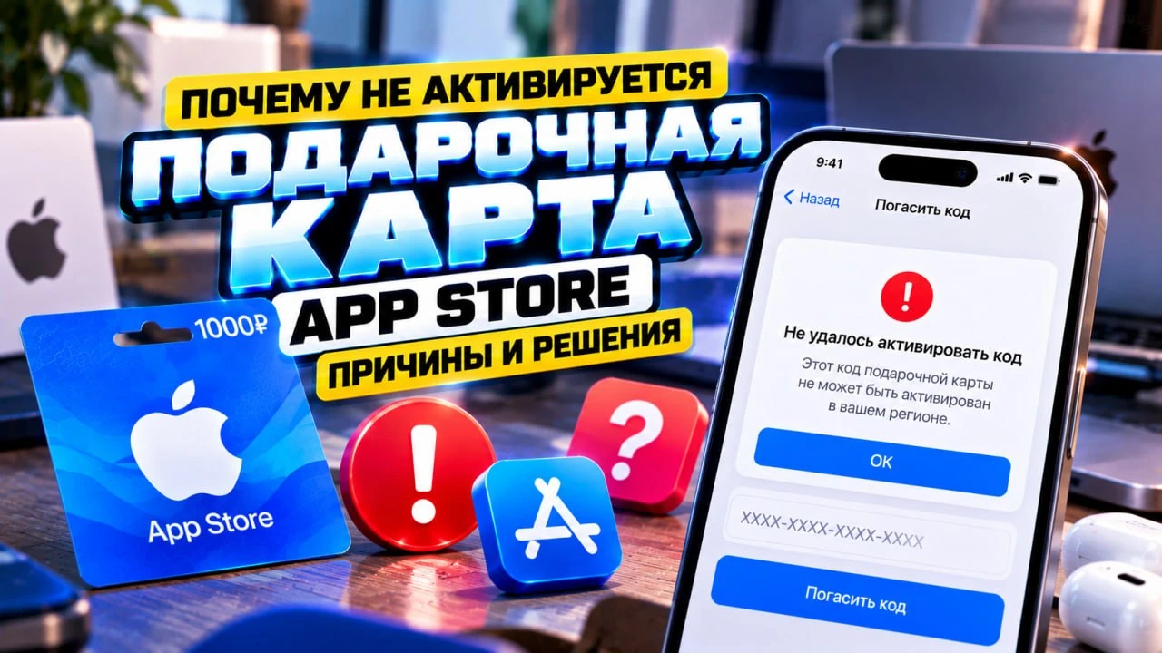 Почему не активируется подарочная карта App Store: причины и решения